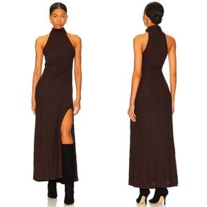 Free People Athea Dress Espresso Bean Brown Size Large